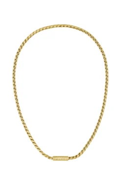 Gold-tone necklace with braided chain