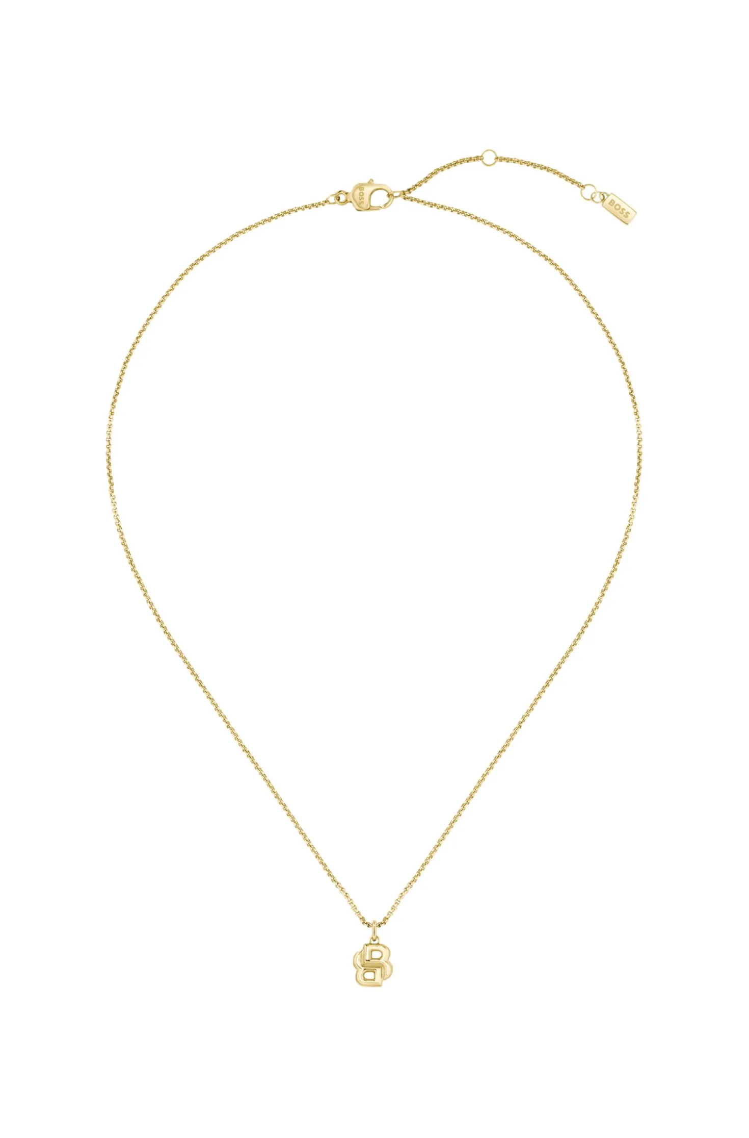 Gold-tone necklace with Double B monogram pendant