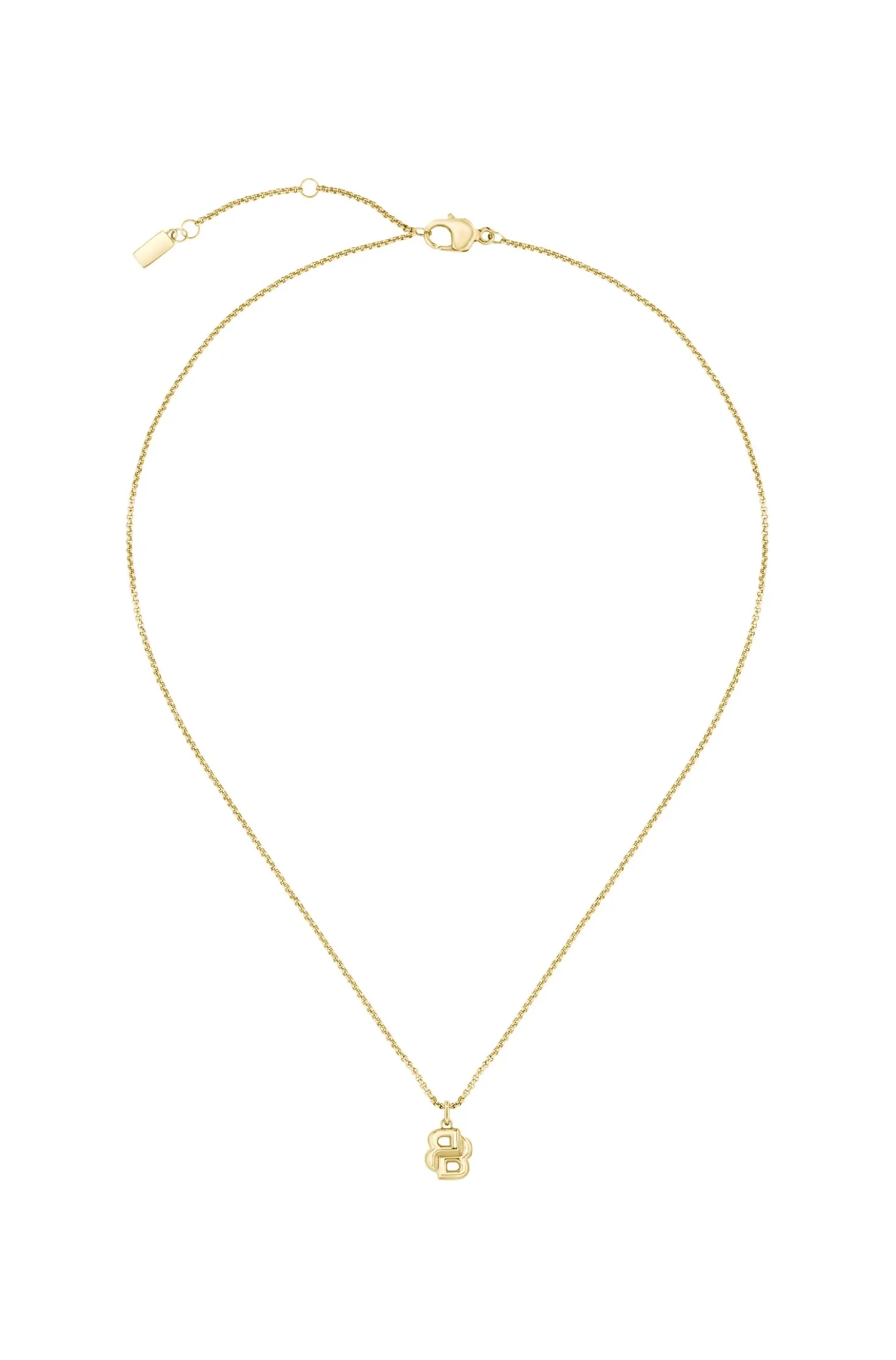 Gold-tone necklace with Double B monogram pendant