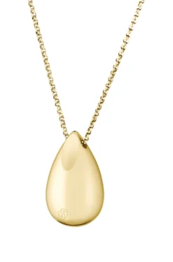 Gold-tone necklace with drop pendant