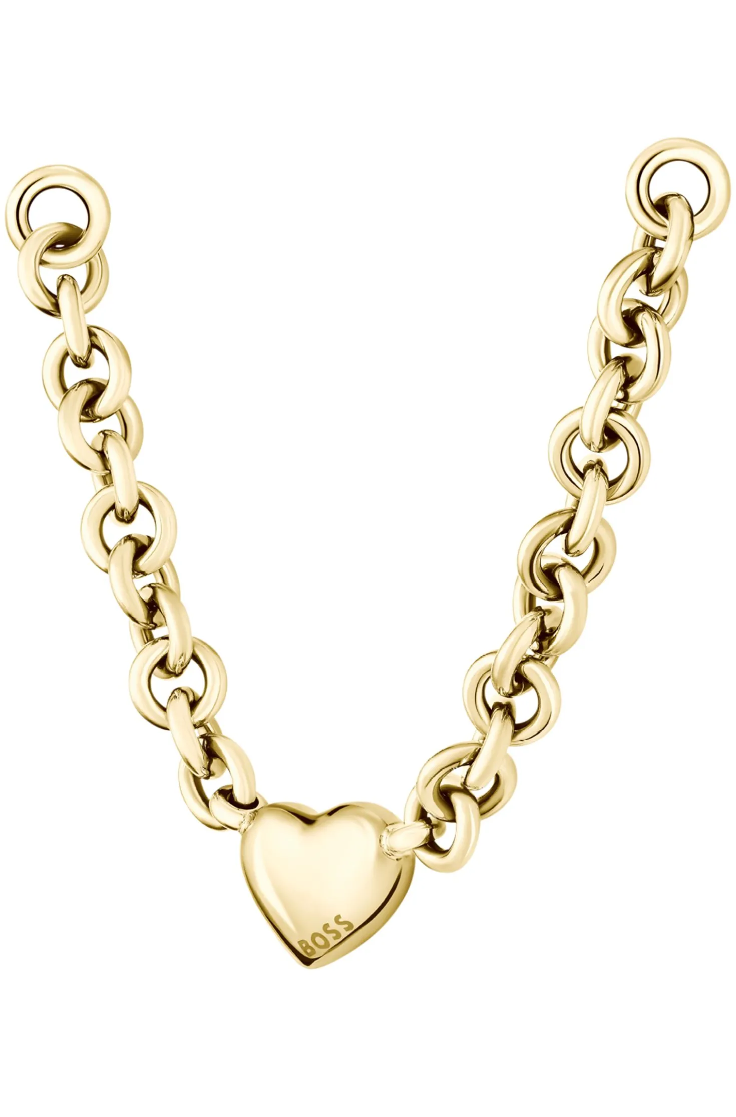 Gold-tone necklace with heart charm