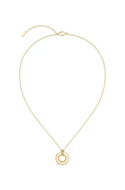 Gold-tone necklace with logo hoop