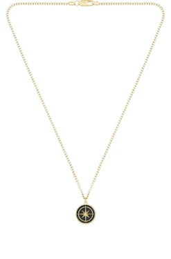 Gold-tone necklace with medallion pendant