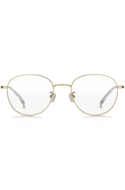 Gold-tone optical frames with tubular temples
