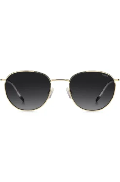 Gold-tone sunglasses with logo detail