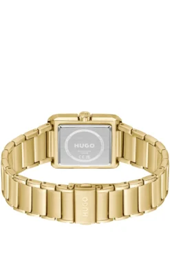 Gold-tone watch with link bracelet
