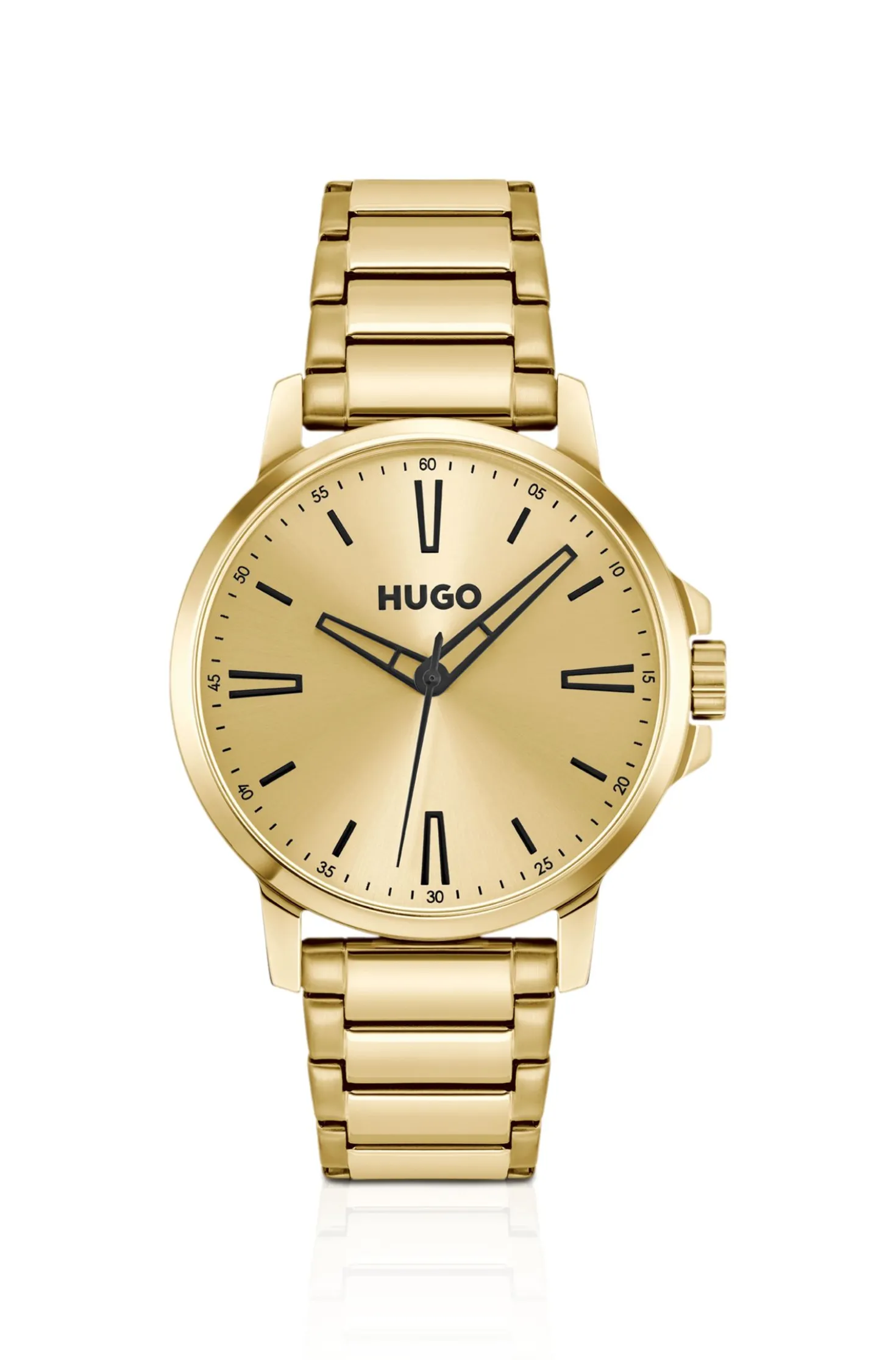 Gold-tone watch with tonal dial and bracelet