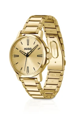 Gold-tone watch with tonal dial and bracelet