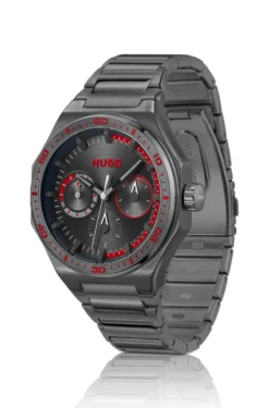 #GRAIL SPORT Black-plated watch with tonal dial