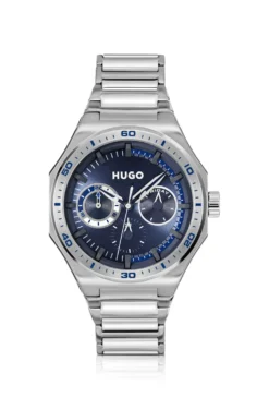 #GRAIL SPORT Silver-tone watch with blue dial