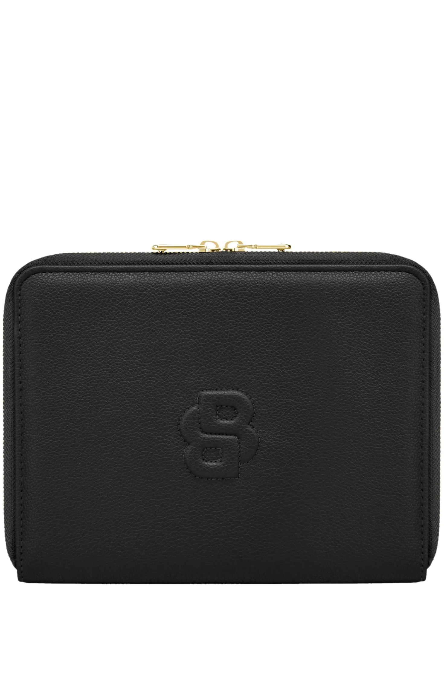 Grained black A5 conference folder with Double B monogram