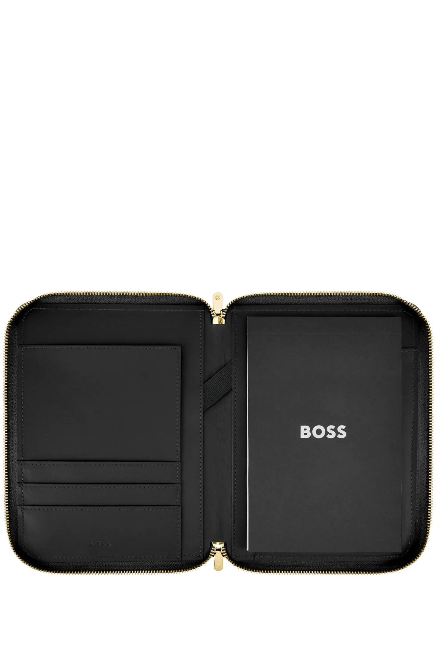 Grained black A5 conference folder with Double B monogram