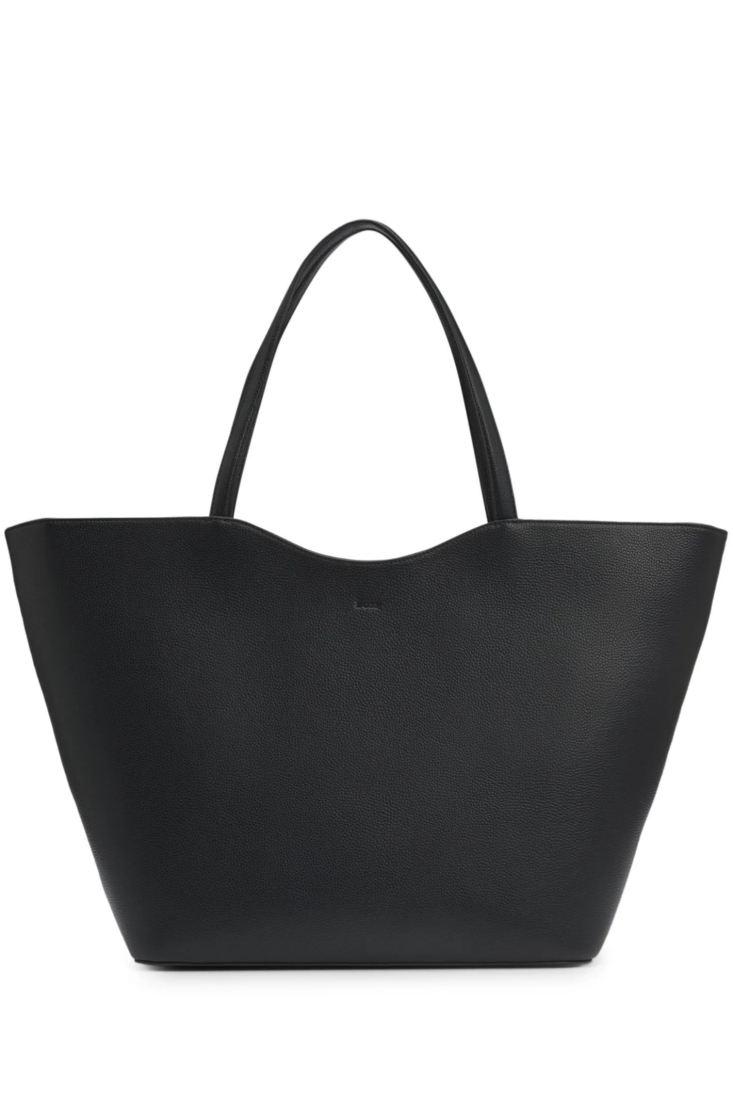 Grained tote bag with Double B monogram