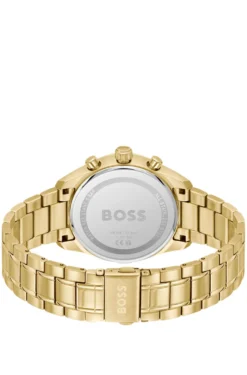 GRAND PRIX 40 Gold-tone watch with silver-white dial