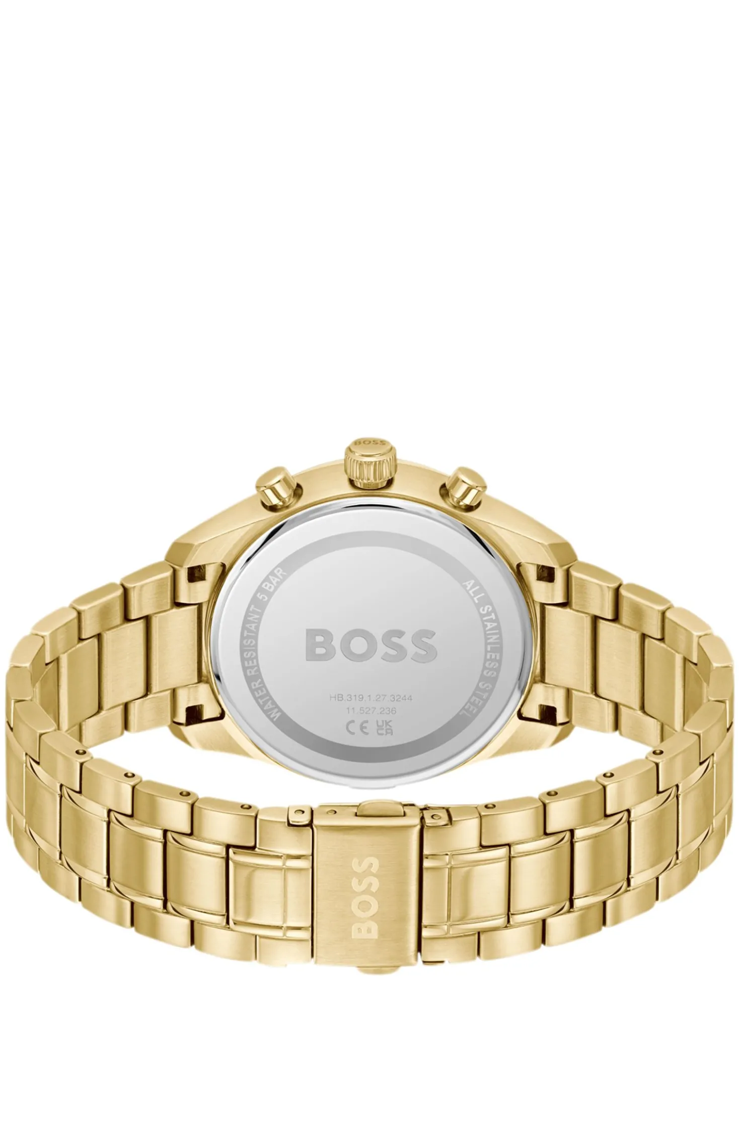 GRAND PRIX 40 Gold-tone watch with silver-white dial