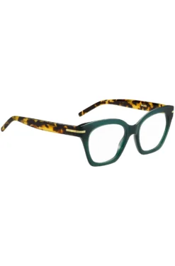 Green-acetate optical frames with Havana temples