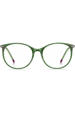 Green-acetate optical frames with stainless-steel temples