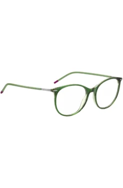 Green-acetate optical frames with stainless-steel temples