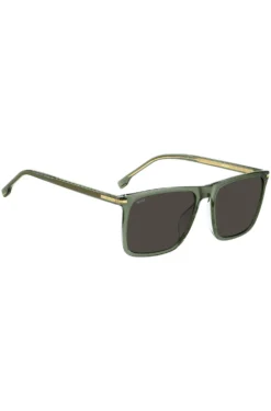 Green-acetate sunglasses with gold-tone trims