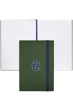 Green A5 notebook with Double B monogram