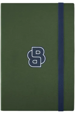 Green A5 notebook with Double B monogram