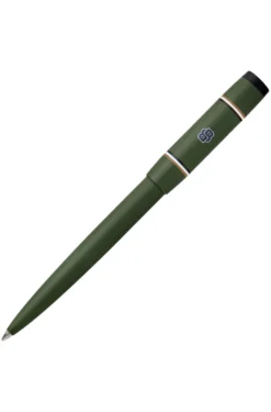Green ballpoint pen with Double B monogram