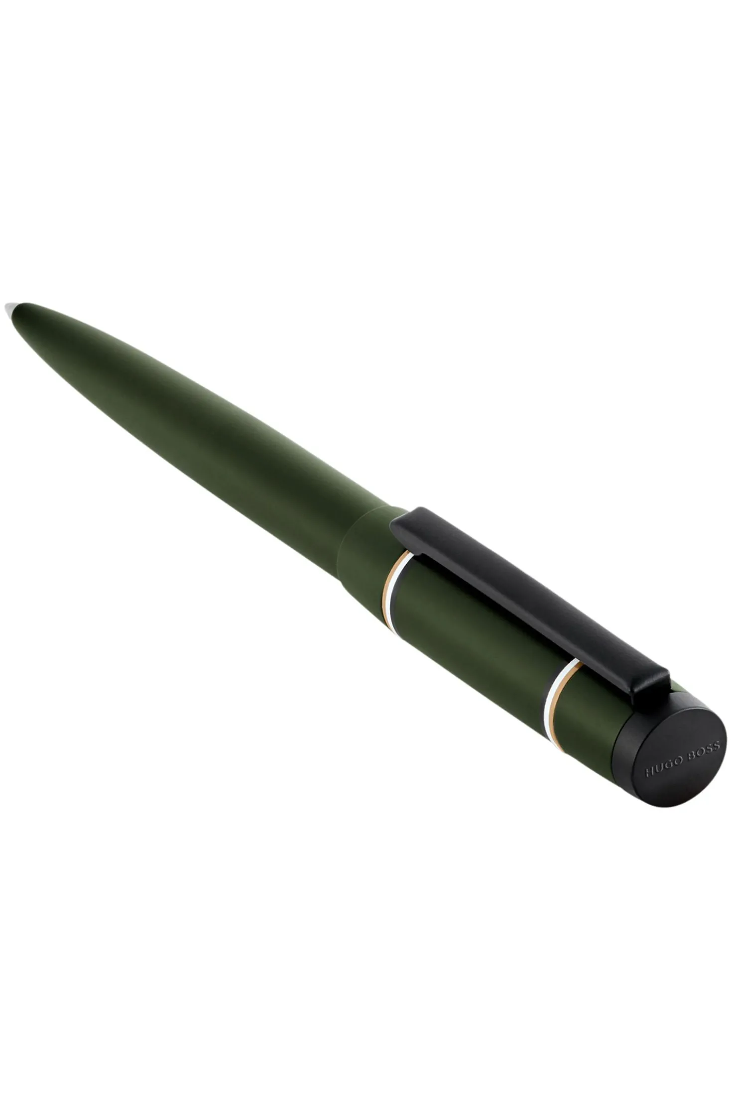 Green ballpoint pen with Double B monogram