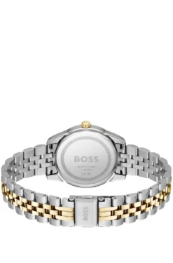 Green-dial watch with two-tone bracelet