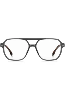 Grey-acetate optical frames with Havana end-tips