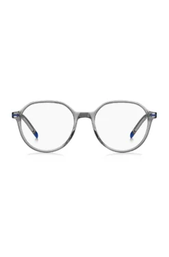 Grey-acetate optical frames with blue details