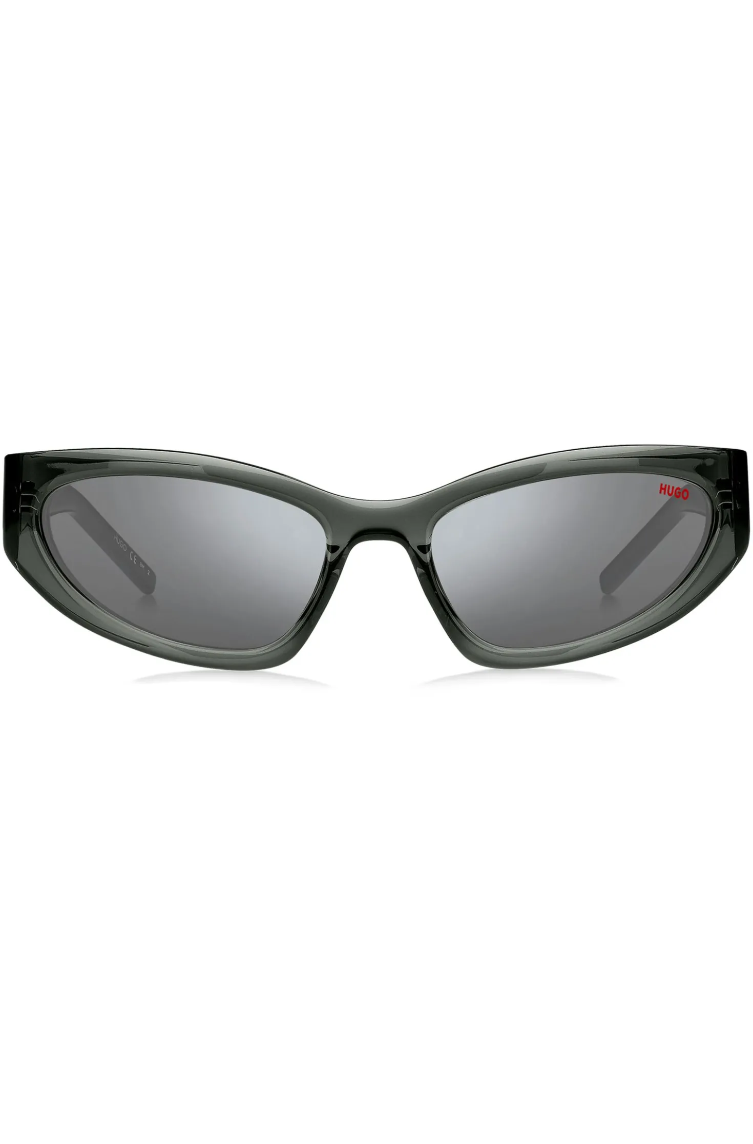 Grey-acetate sunglasses with 3D monogram