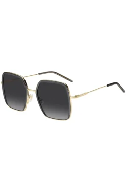 Grey-acetate sunglasses with gold-tone steel