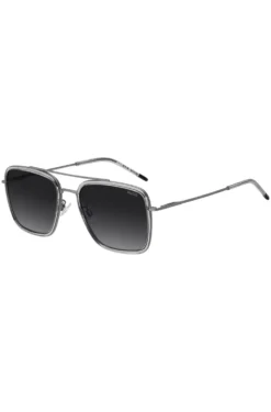 Grey sunglasses with double bridge