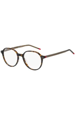 Havana-acetate optical frames with red details