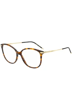Havana-acetate optical frames with gold-tone temples