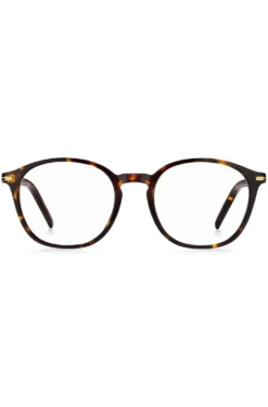 Havana-acetate optical frames with gold-tone hardware