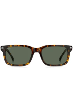 Havana-acetate sunglasses with silver-tone hardware