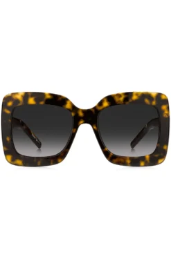Havana-acetate sunglasses with signature hardware