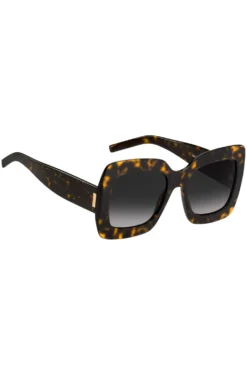 Havana-acetate sunglasses with signature hardware