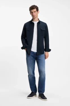 Heritage casual-fit shirt in compact cotton poplin