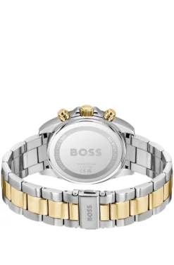 HERO 2.0 Black-dial chronograph watch with two-tone bracelet