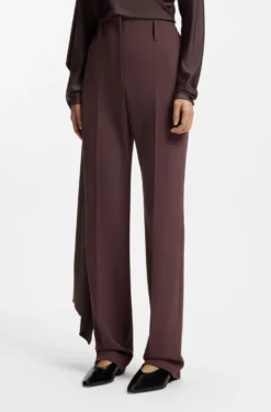 High-rise cigarette trousers in a virgin-wool blend
