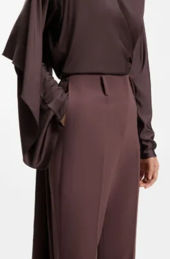High-rise cigarette trousers in a virgin-wool blend