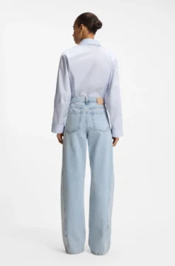 High-rise wide-leg jeans