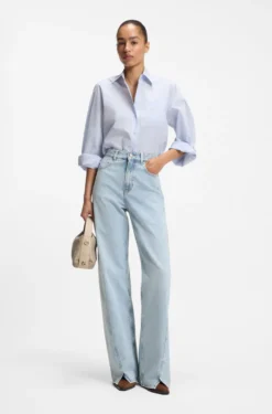 High-rise wide-leg jeans