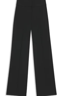 High-waisted regular-fit trousers with flared leg
