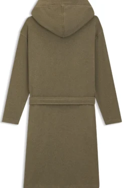 Hooded bathrobe in cotton jersey with Double B monogram