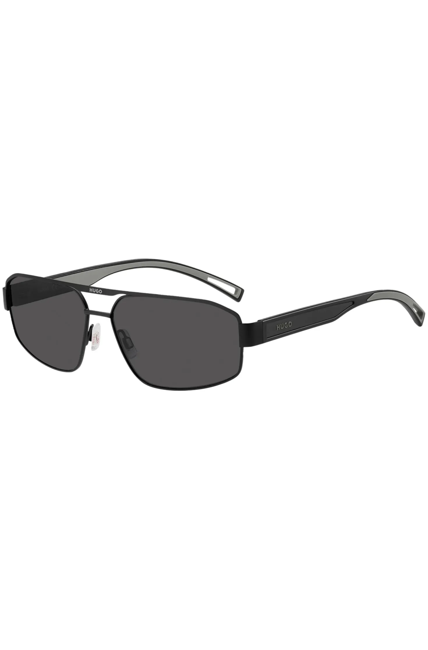 HUGO Eyewear Wrap-style sunglasses with rubber logo