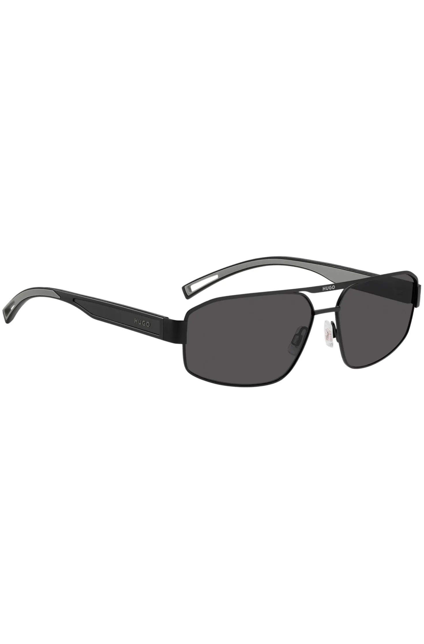 HUGO Eyewear Wrap-style sunglasses with rubber logo