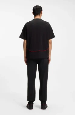 HUGO x RB cotton-blend T-shirt with contrast piping